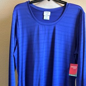 Danskin - Beautiful Purple Long Sleeve Semi-Fitted Shirt, XXL, NWT
